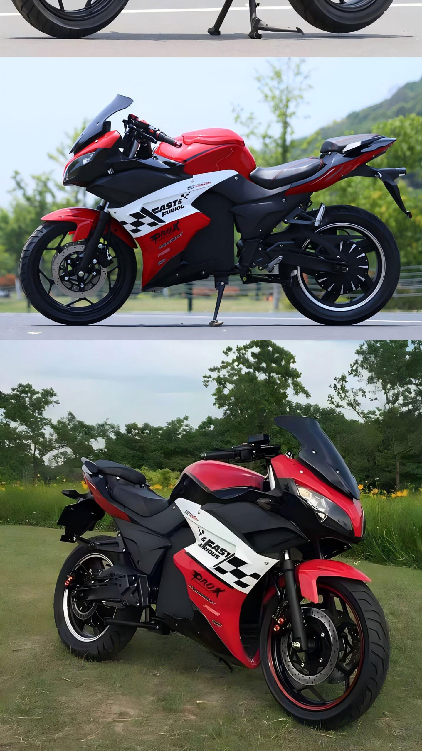 S-DPX electric motorcycle disc brake and alloy wheel detail