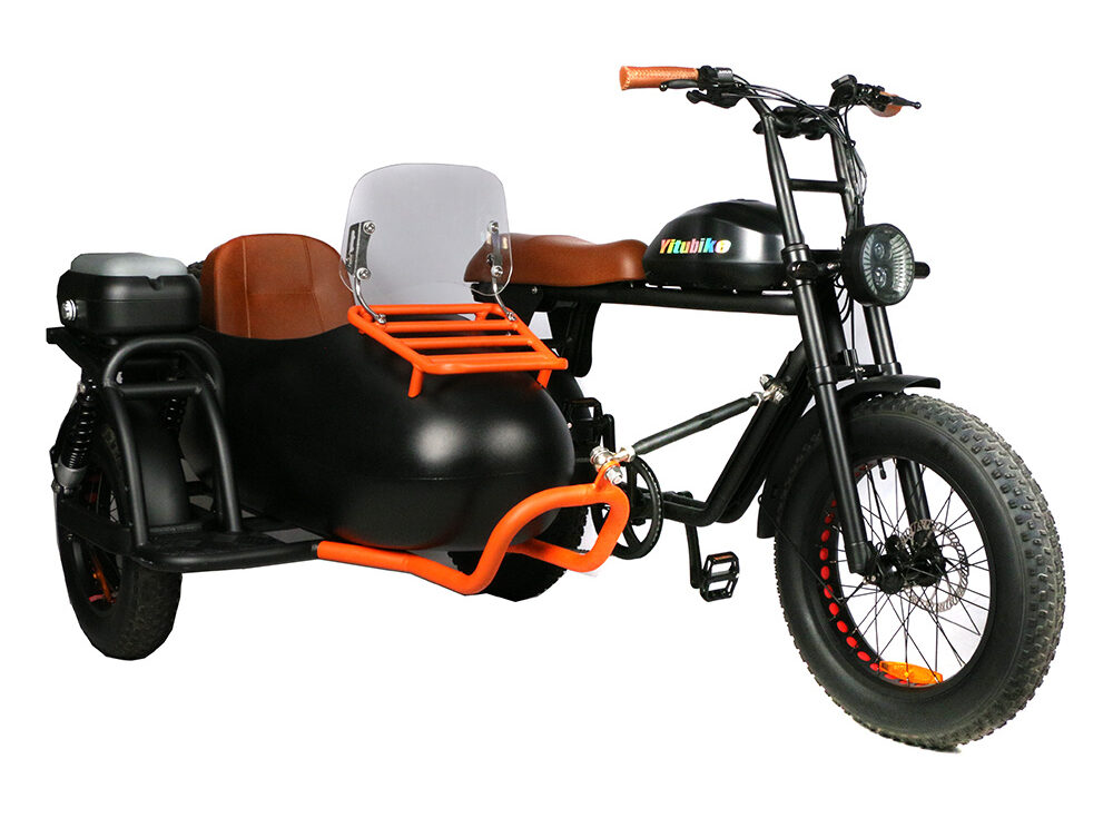 3-Wheel Electric Bike (Matte Black) with Aluminum Frame